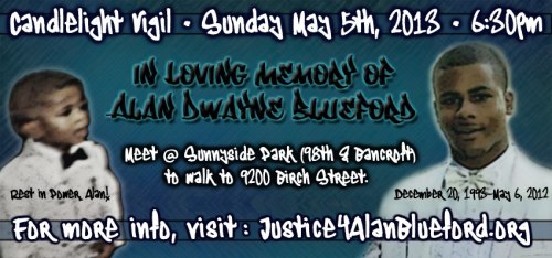 Candlelight vigil for Alan, May 5