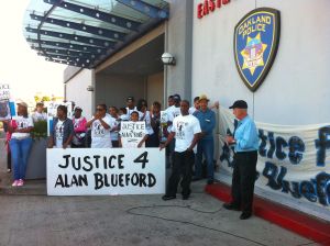Dan Siegel speaking out against the injustices surrounding Alan Blueford's murder by OPD officer Miguel Masso.
